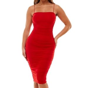Mesh Ruched Dress NWT